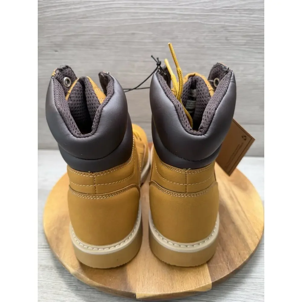 New Hi-Tec X-T Steel Toe Work Boots Mens Tan Waterproof Slip Resistant Size 9